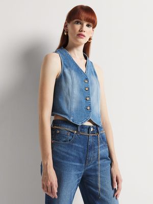 News Denim Waistcoat