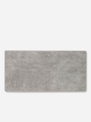 Bathmat Runner Chenille Silver 60x120cm