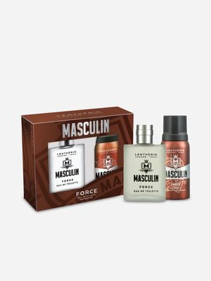 Lenthéric Masculn Force Eau De Toilette & Deodorant Gift Set