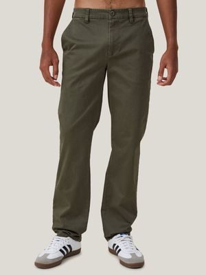 Men's Cotton On Green Regular Straight Chino