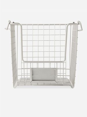 simply stored stackable basket s/steel sml