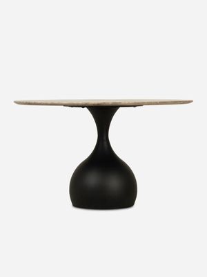 Bulb Dining Table Round Grey 130cm