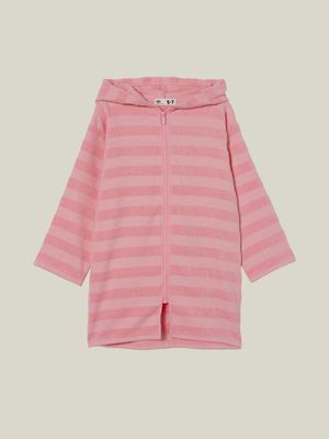 Cotton On Kids Pink Zip Thru Hooded Towel