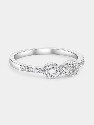 Sterling Silver Cubic Zirconia Women’s Infinity Ring