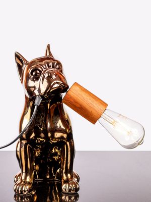 Rialheim Frenchie Table Lamp Bronze Right