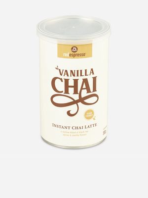 red espresso vanilla chai latte tin