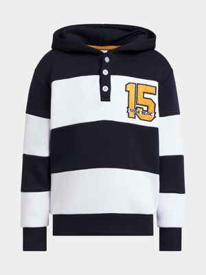 Younger Boys Stripe Fleece Hoodie