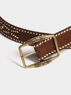 Embroidered Western Belt