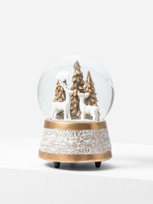 Trees & Deer Snowglobe 14.5cm