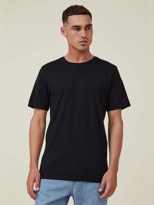 Men's Cotton On Black Organic Regular Fit Crew T-Shirt