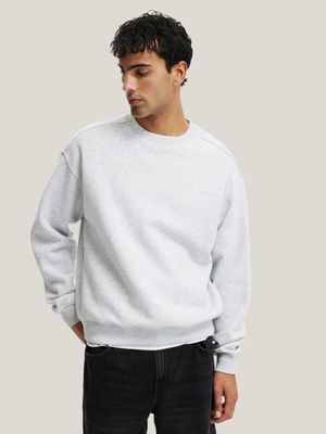 Men's Cotton On Grey Box Fit Crew Sweater