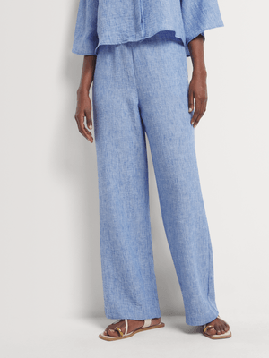 Wide Leg Narrow Waistband Pants