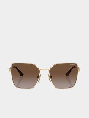 Vogue Eyewear Pale Gold & Brown 56 Sunglasses