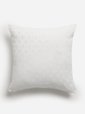 Jet Home White Jacquard Scatter Cushion