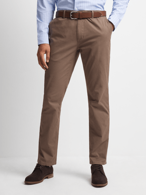 Jet Men's Taupe Straight Leg Chinos