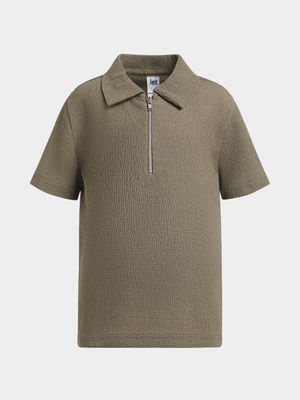 Jet Younger Boys Fatigue 1/4 Zip Golf Shirt