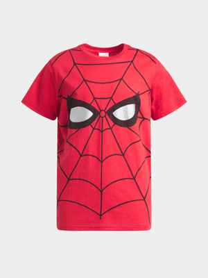 Jet Older Boys Red/Black Spiderman T-Shirt