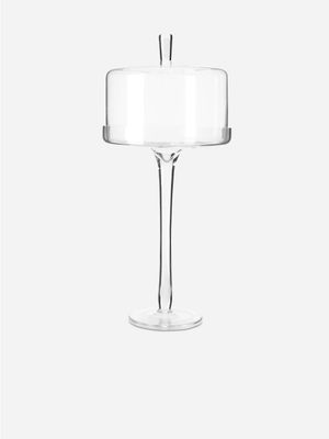 Regal Tall Glass Cake Stand With Dome 19cm