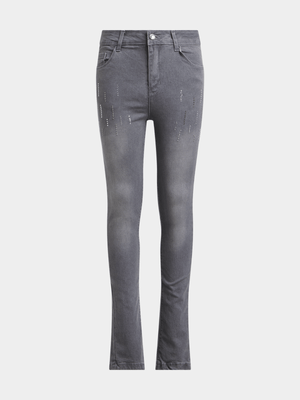 Jet Older Girls Grey Jeans