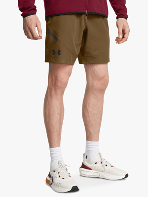 Mens Under Armour Unstoppable Cayote/Black Shorts