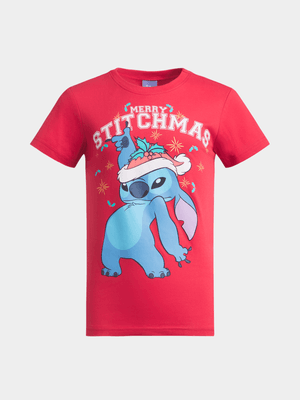 Jet Older Girls Red Stitch Christmas T-Shirts