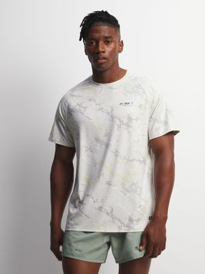 Mens TS Dri-Tech Performance Camo All Over Print Ecru/Ochre Tee