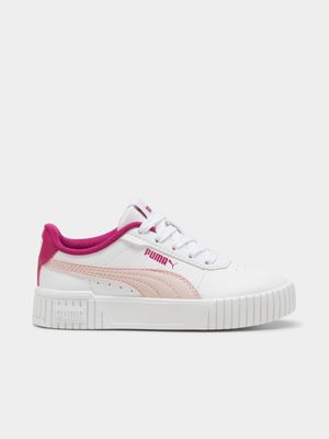 Junior Pre-School Puma Carina 2.0 White/Pink/Purple Sneakers