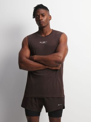 Mens TS Dri-Tech Vision Brown Tank