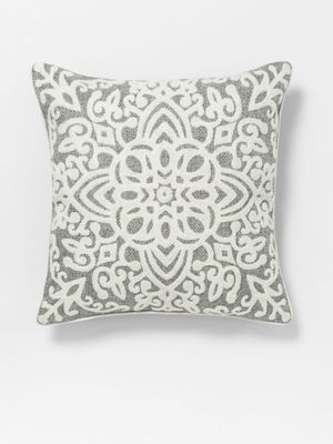 Scatter Cushion Medallion Grey 55x55cm