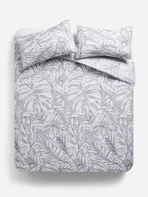 Jet Home Modern Leaf Pinsonic Duvet Quilt Double