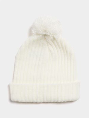 Jet Baby Girls Cream Beanie