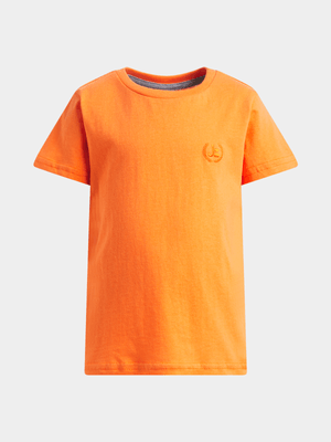 Jet Younger Boys Orange Core Crew Neck T-Shirt