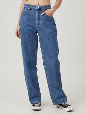 Women's Cotton On Blue Loose Straight Jeans