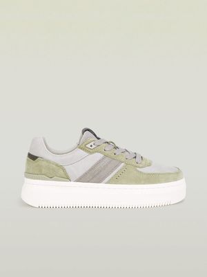 G-Star Women's Eve Leather Denim Green Sneakers