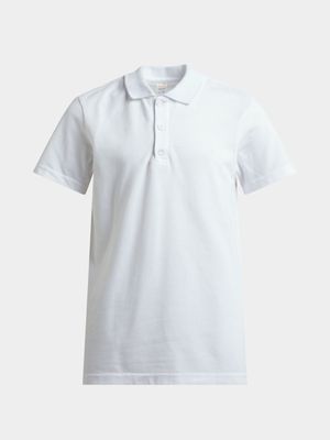 Jet Kids White Short Sleeve School Golfer