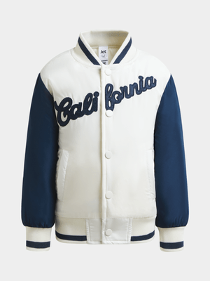 Jet Younger Boys Navy/Cream California Bomber Jacket