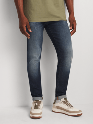 Men's Union-DNM Rip Skinny Medium Blue Jeans