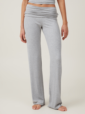 Women's Cotton On Grey Sleep Recovery Roll Waist Pants