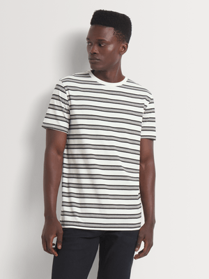 Men's Markham Horizontal Varigated Stripe Multicolour T-Shirt