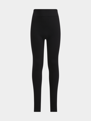 Jet Teen Girls Black Seamless Cycle Leggings