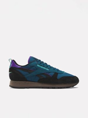 Reebok Men's CL Leather Teal/Black Sneaker