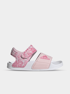 Junior Grade-School adidas Adilette Pink/White Sandals