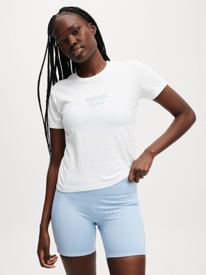 Women's Cotton On White Active Graphic Crew T-shirt