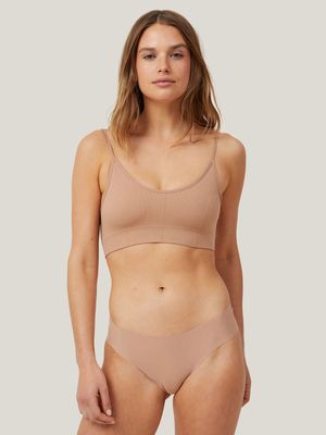 Women's Cotton On Brown The Invisible Bikini Briefs