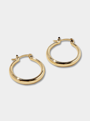 Women's Cotton On Gold Mid Hoop Earring