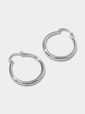 Women's Cotton On Silver Large Hoop Earring