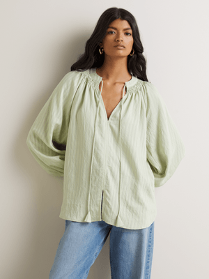 Women's Iconography Smocked Blouse