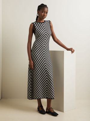 Women's Iconography Chevron Striped Knitwear Dress