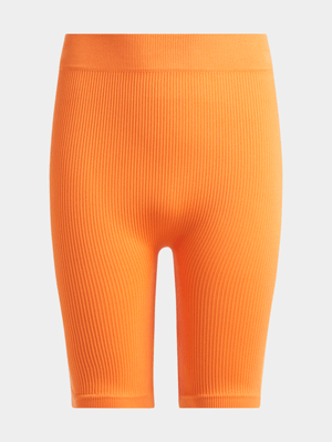 Jet Older Girls Orange Seamless Cycle Shorts