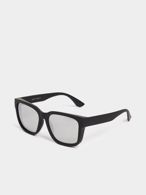 Jet Men's Matte Black Wayfarer Sunglasses